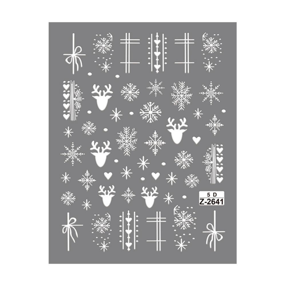 Weihnachtliche Nagelsticker – Schneeflocken- und Schneemannmuster, selbstklebend, mattes Finish, festliche Nageldekorationen zum einfachen Anbringen!