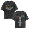Ed Sheeran European Tour 2025 Vintage Washed T Shirts Mens Women Clothing Cotton Casual Short Sleeve Tshirt Fashion Tee Shirts