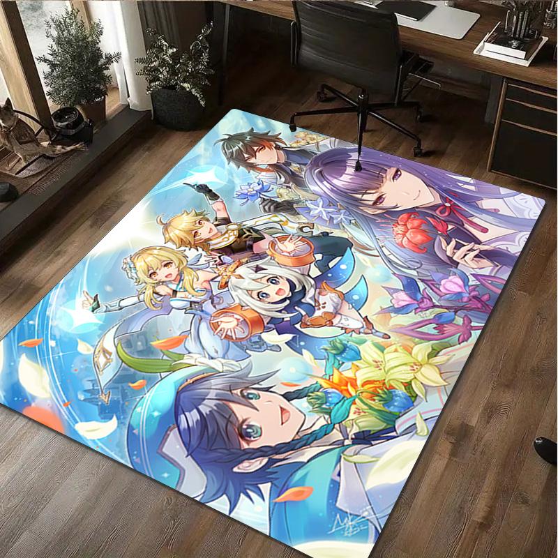Genshin Impact Home carpet Office Decorative Carpet For Living Room Bedroom Door Mat Floor Rug Computer Chair Area Rug