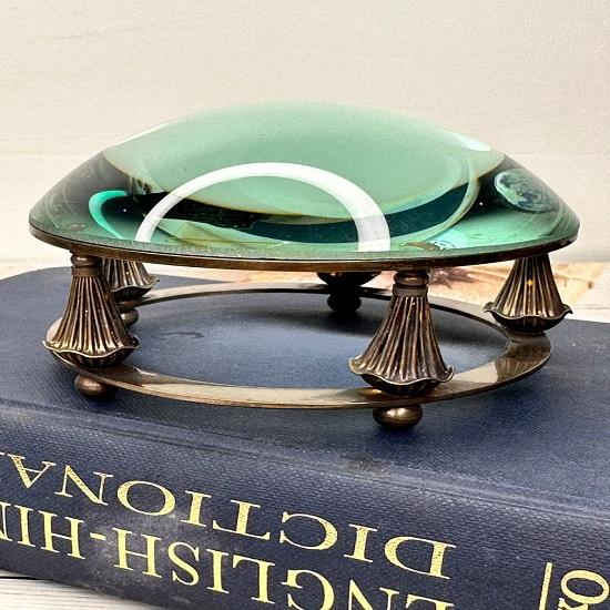 Magnifying Glass Nautical Map Reader Handmade Authentic Royal Design Magnifier  Home  Office Table Decorative Marine Brass
