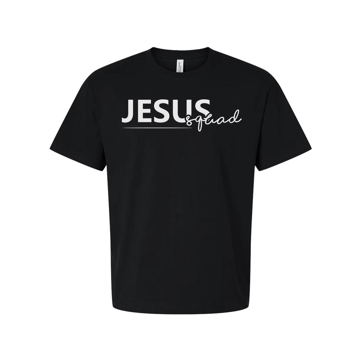 

Jesus Squad Graphic Tee Unisex Christian Faith Shirt Short Sleeve Crew Neck Casu L