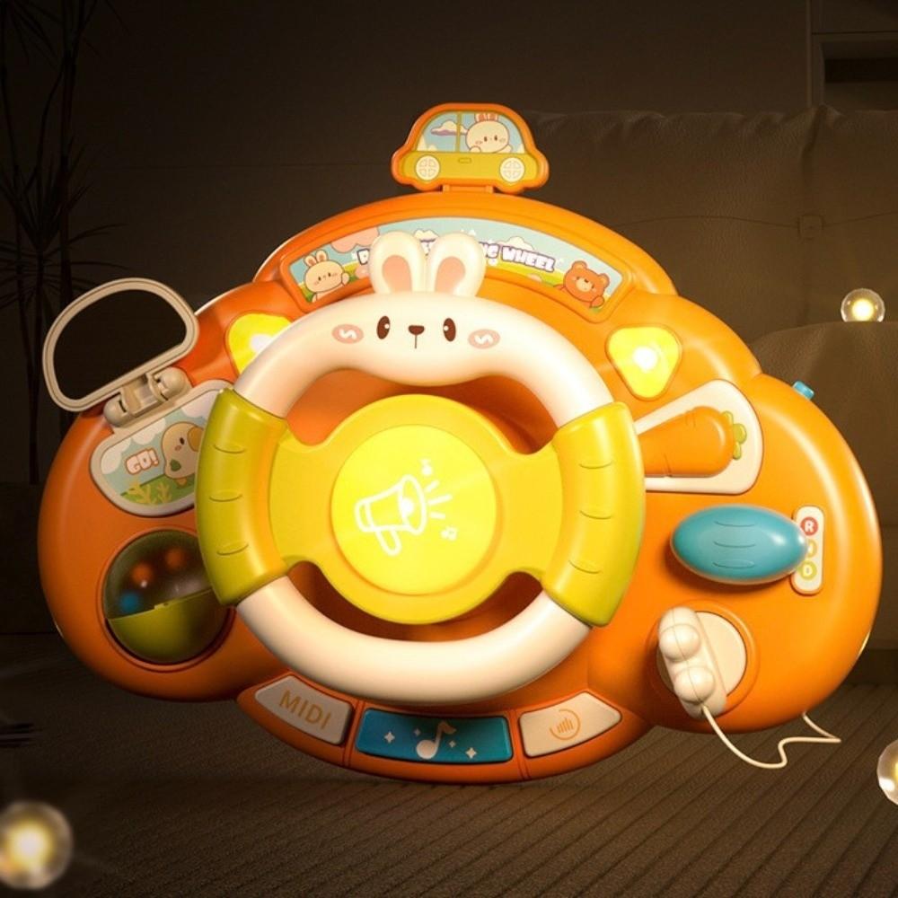 Multi Functional Simulation Steering Wheel Toys Electric Copilot Steering Wheel Toy  Infant