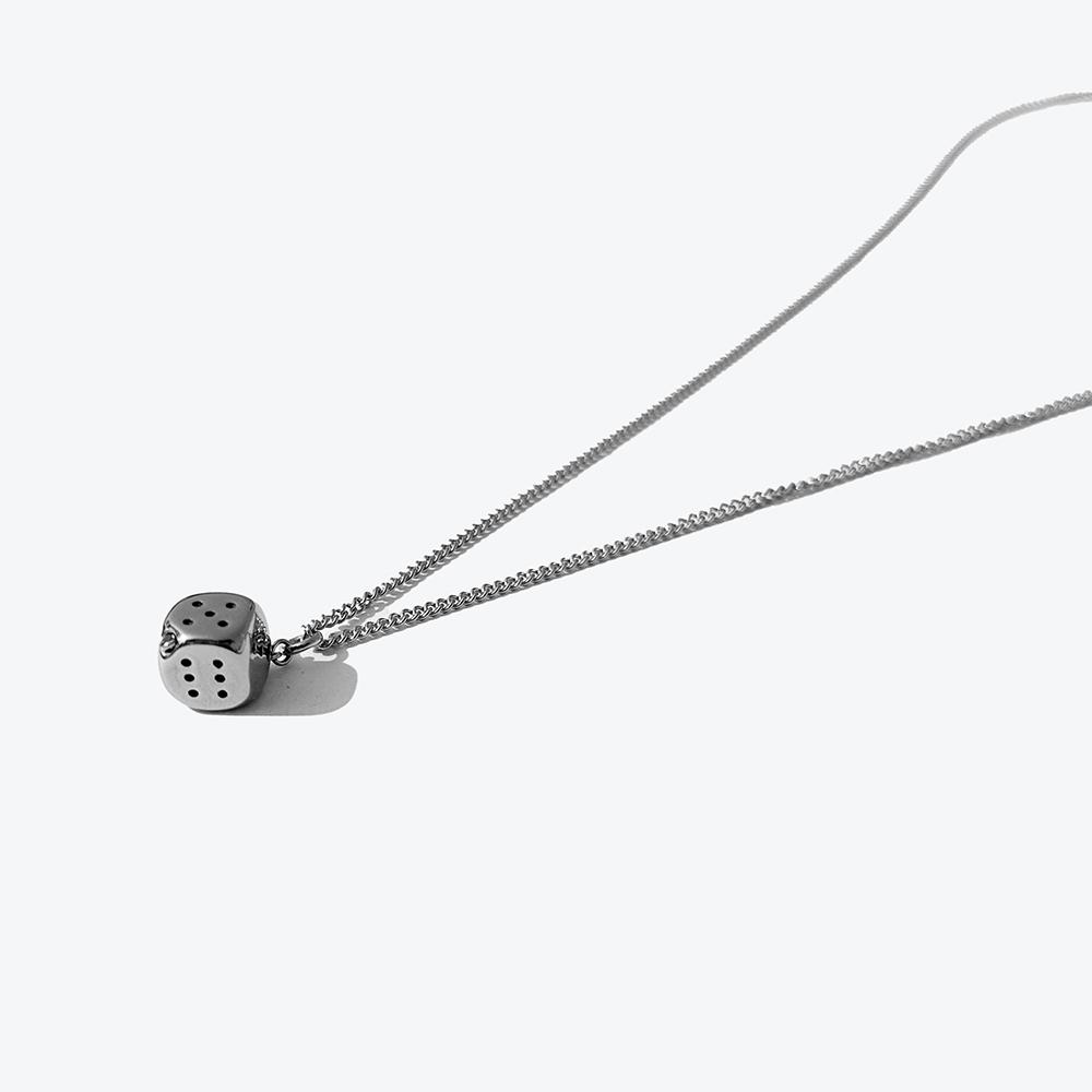 Rush Off Surgical Steel Dice Pendant Chain Necklace