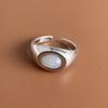 Xiaomi 925 Sterling Silver Rings for Women Couple Minimalist Handmade Simple White Stone Ring Fine Jewelry Gift Prevent Allergy