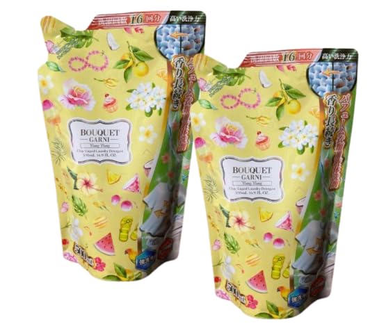 

[Set of 2 Refill Bags] Bouquet Garni Deep Perfume Liquid Detergent, Ylang-Ylang Scent, 500ml x 2 Refill Bags