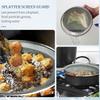 25/33cm Splash Guard Oil Splash Guard with Handle Splash Guard Frying Pan Oil Pan Splash Guard Reusable Kitchen Utensils