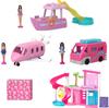 Barbie Mini Barbie Land Dream House and Vehicle Set with 4 Micro Dolls, Dress-Up Doll House, Dollhouse, Airplane, Camper, Cruiser, Ages 6 and Up,