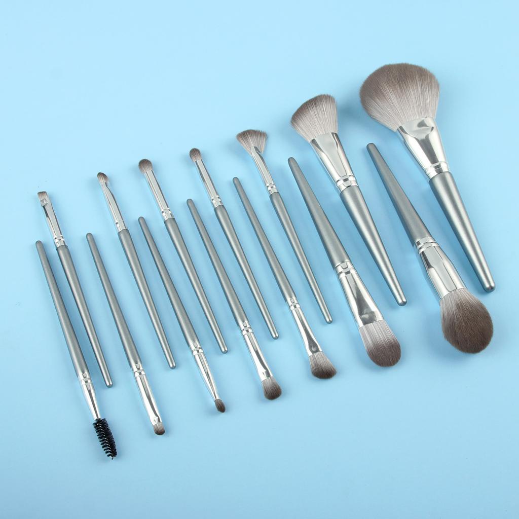 Makeup brush set, eye shadow brush, powder blusher brush, highlight brush, powder brush, eyelash brush, 14 pieces
