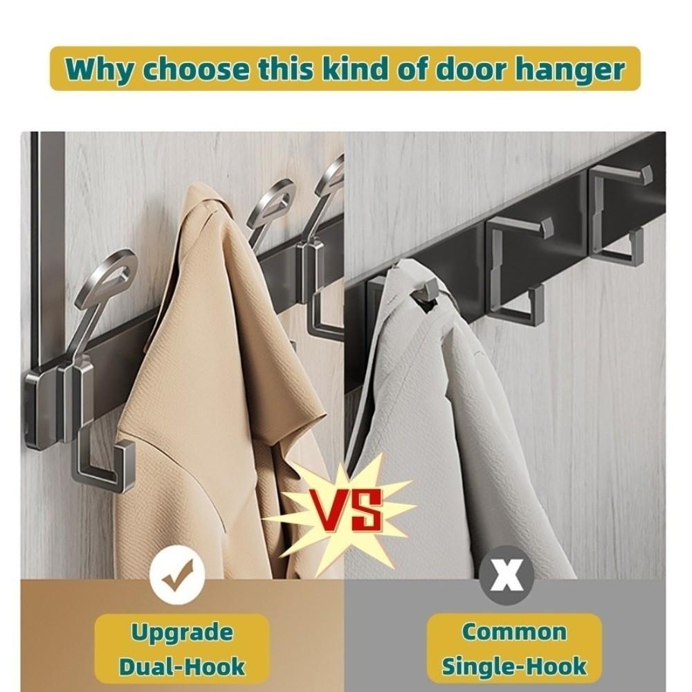 6/7 Hooks Wall-Mounted Coat Racks Drill-Free Storage Hooks Row Hook Clothing Bag Holder  Kitchen