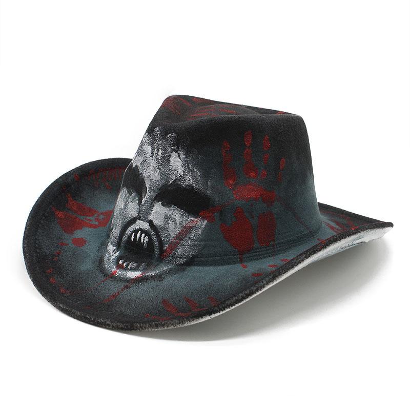 Halloween Tag Hut Party Bemalter Ball Showhut Geisterfest Requisite Weihnachten Cowboy Schneemann Muster