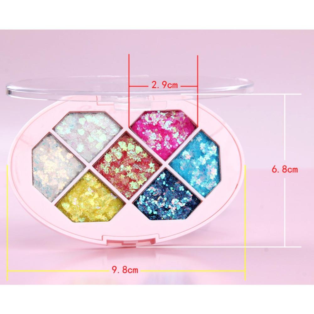 CmaaDU Seven-Color Golden Green Onion Powder erhellt den Körper mit Pailletten-Lidschatten-Tablett