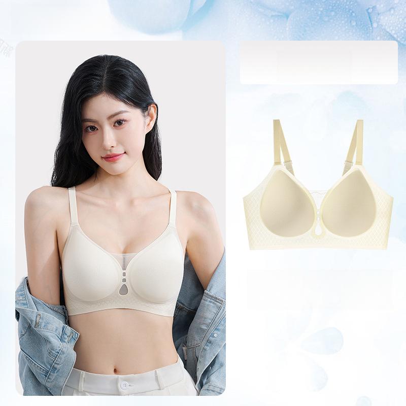 

Бюстгальтер с глубоким V-образным вырезом и эффектом пуш-ап, женский сетчатый дышащий бюстгальтер с эффектом пуш-ап, бесшовный бюстгальтер на двойной застежке M белый