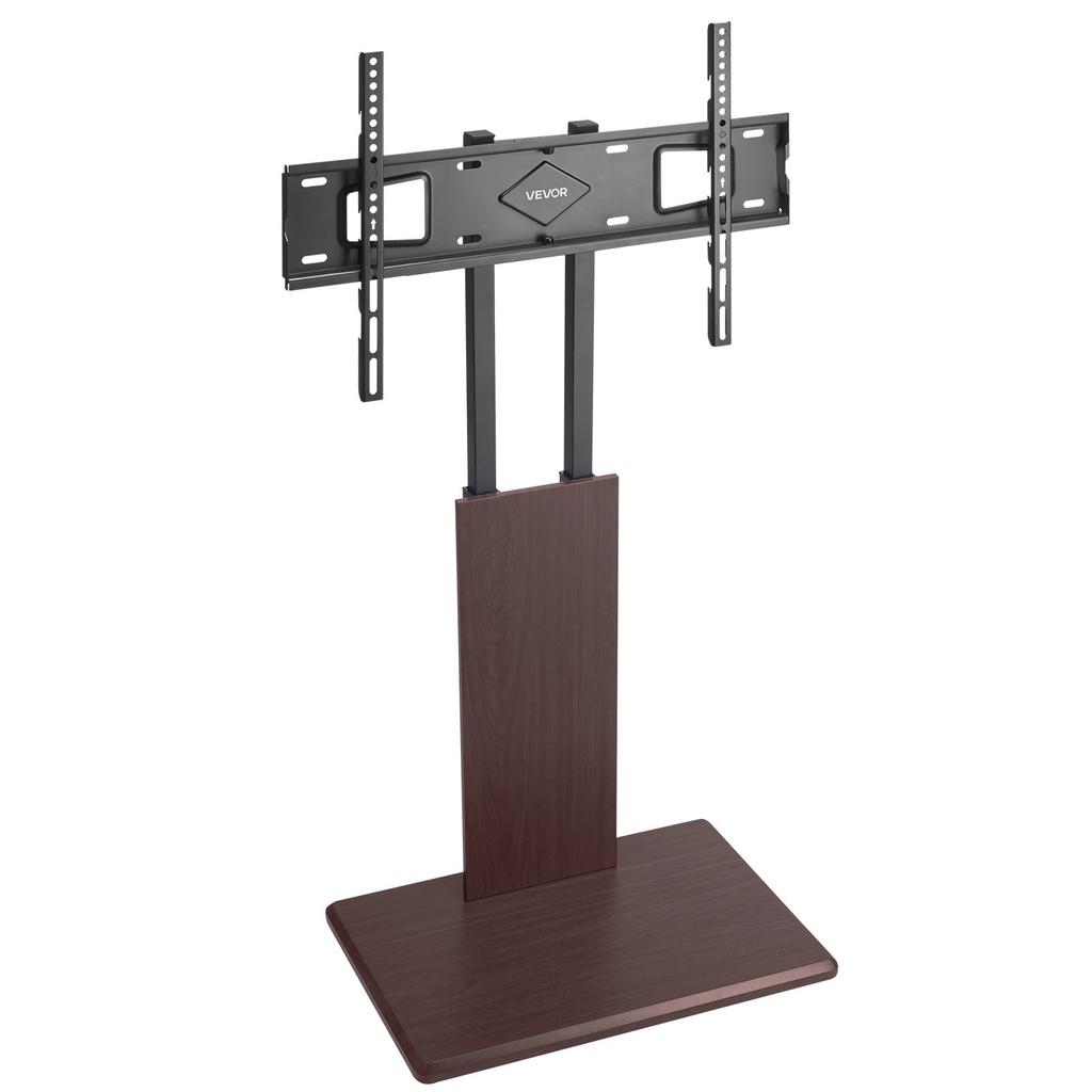 VEVOR Universal TV Stand, Table Top TV Stand for 32-70 Inch Screens, Swivel and Height Adjustable TV Mount Stand Holds Up To 99 Lbs with Power Strip