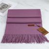 Scarf Imitation Cashmere 29 Colors Thick Warm Solid Color Scarf Shawl Women'S Winter Fashion Tassel Versatile Scarf Men