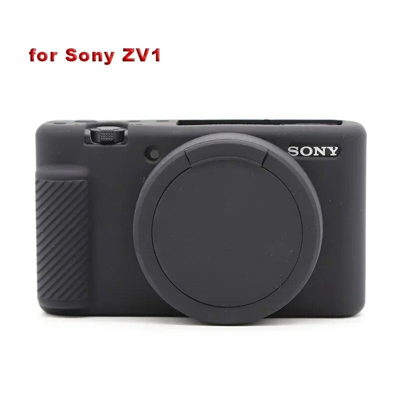 Мягкий чехол для камеры Sony RX100 III IV V ZV1, резиновый защитный чехол для корпуса, защитный чехол для камеры, рамка ZV1 чёрный
