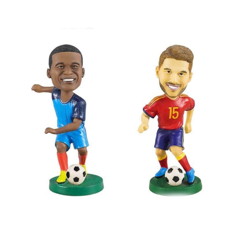 Resin Soccer Star Figurine 12cm Home Decor And Car Ornament Gift For Boys**