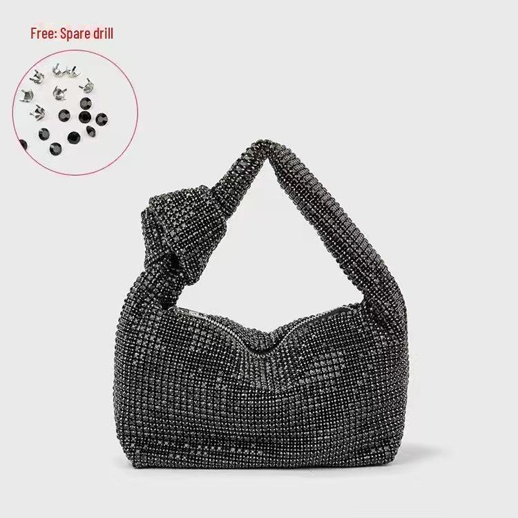 2024 Women's Fashion Rhinestone Chain Handbag - Chic, Versatile, Portable, and High-End.