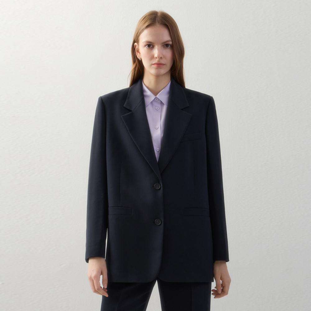 

[She S miSS] Over Two Button Single Jacket Swwjko11720 navy/55