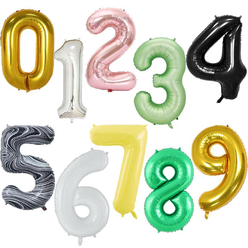 40Inch Big Foil Birthday Balloons Helium Number Balloon 0-9 Happy Birthday Wedding Party Decorations Shower Large Figures Globos