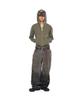 Aakam Vintage Damaged Zip-Up Hoodie (Khaki)