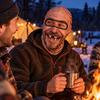 Grappige Gezichtsbedekking voor Koud Weer, Oude Man Skihelm, Realistische 3D Grappige Balaclava, Nieuwigheid Feestelijke Sokvullers met Nekbescherming voor Skiën