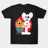 Men Black Print T-shirt Danger Mouse No-Cut Transfer Paper Print Cotton Tshirt