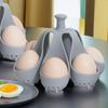 Creative Silicone Eggs Cooker Even Heating Boiled Egg Maker with Drainage Holes Storage Tray for 6 Eggs