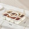 Divided Serving Tray with Lid , Food Storage Container, Snack Box, 4/8 Compartment Snack Containers, Fruit Storage Containers