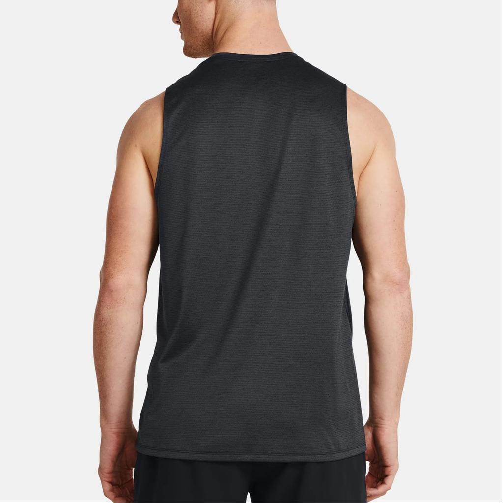 Under Armour Tech™ Vent Solid Loose Breathable Lightweight Crew Neck Sleeveless Tank Top Men Tops Black 1384290-001