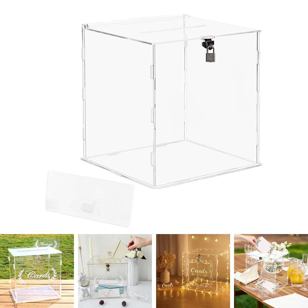 Acrylic Wedding Cards Box Money Gift Holder Box for Celebrations