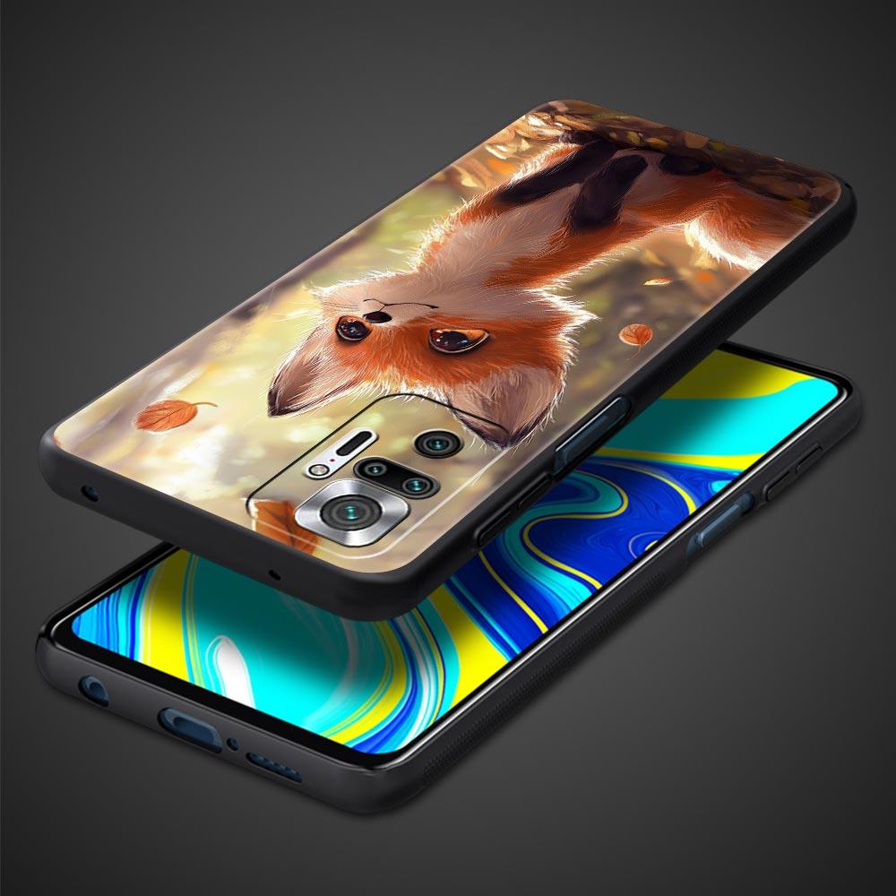 Red Fox Phone Case Cover for Redmi 14C 10C Note 14 13 12 10 11 K40 K50 Pro Plus 5G Shockproof Soft TPU Shell Fundas Capas Bags