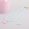 Colorful Beaded Heart Necklace – Versatile, Sweet Collarbone Chain for Women