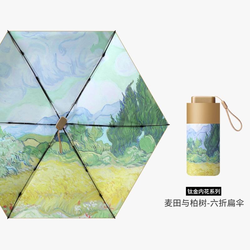 40% off sun umbrella gold glue sunscreen umbrella UV protection parasol mini convenient weather and rain umbrella supports customization