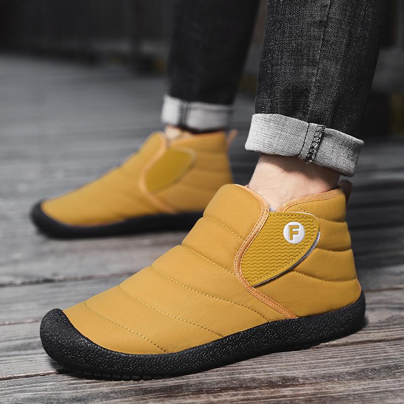 Women's Winter Boots Unisex Snow Shoes Mens Outdoor Shoes Warm Slip On Fur Lined Slippers Comfortable