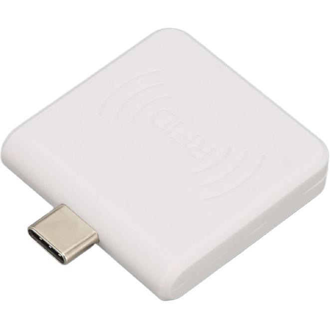 Card Reader, Credit Card Reader Type C Interface ID Mobile Phone Card Reader 125Khz Portable Smart Card Reader (White)