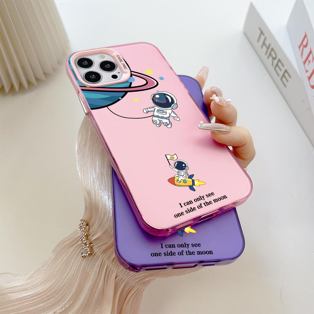 Fashion Colorful Sliver Double Sided Phone Shell Soft Edge Hard Case Full Cover Shockproof Phone Casing for Samsung A16 A55 Xiaomi Redmi 14C Poco C75