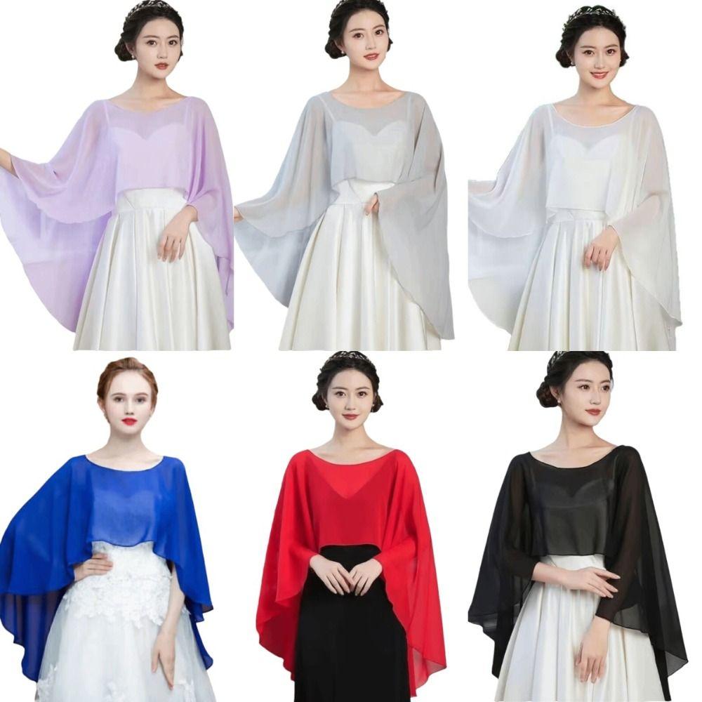 All Match Thin Wide Chiffon Shawl Sunscreen Wedding Scarves Shawl Women Pullover Wraps  for Women