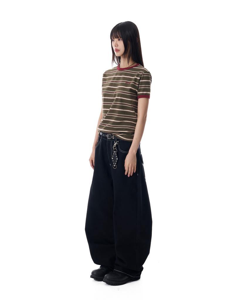 AAKAM Cinch Back Cotton Pants (Black)