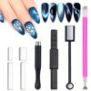 8Pcs Nail Art Cat Eye Magnet For Nails Gel Polish Magnets Pens Nail Art Tools Gradient Ombre Design Magnetic Sticks