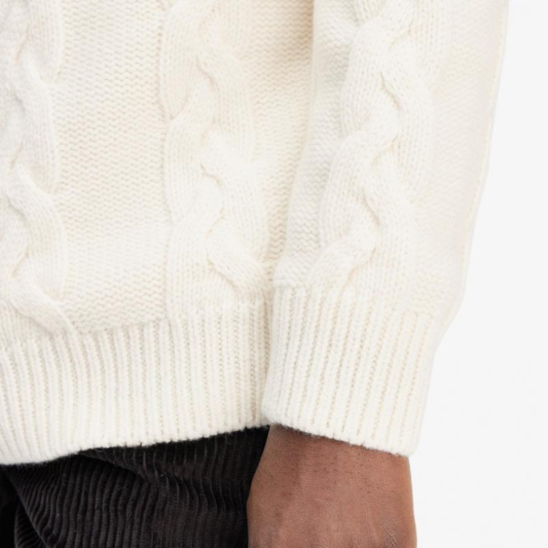 Fred Perry [sharp] Chunky Cable Knit Sweater   Ecru Afpm2438562 560