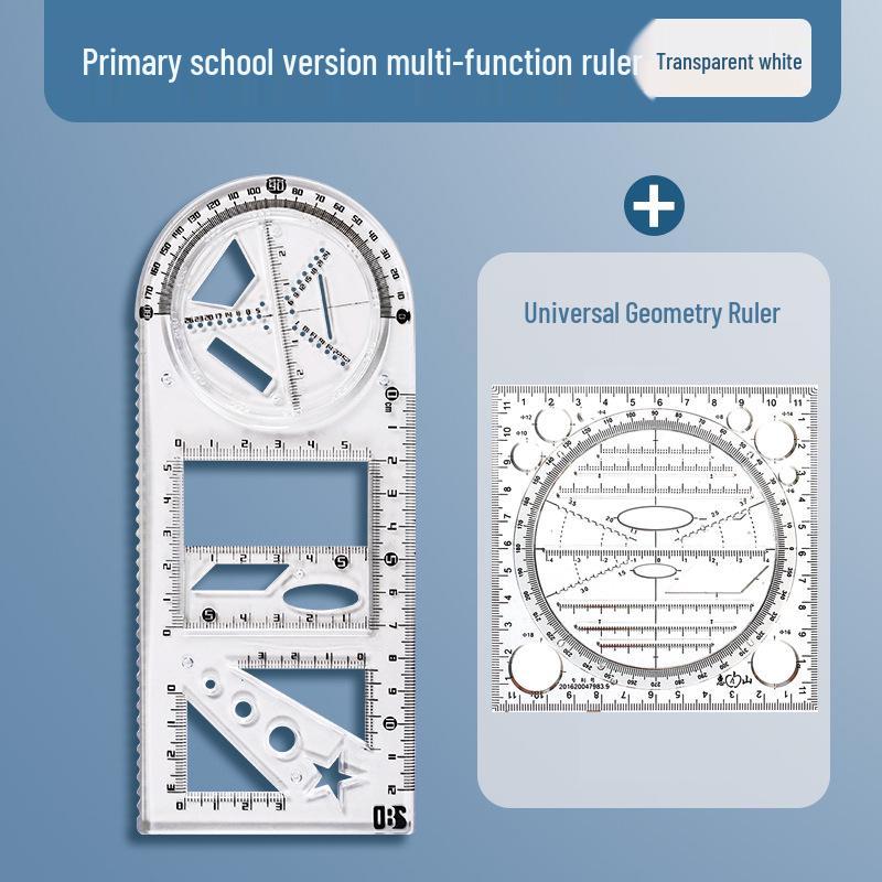 Multifunctional Geometric Drawing and Circle Template Ruler