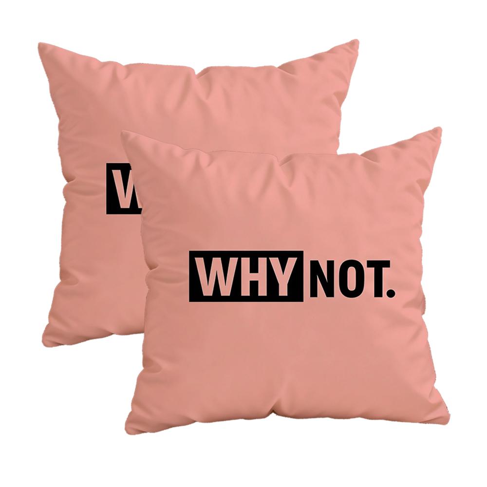 Why Not. Patterned Pillowcasezipper Design, Decorative Pillowcase, 45X45 Cm Pillowcase