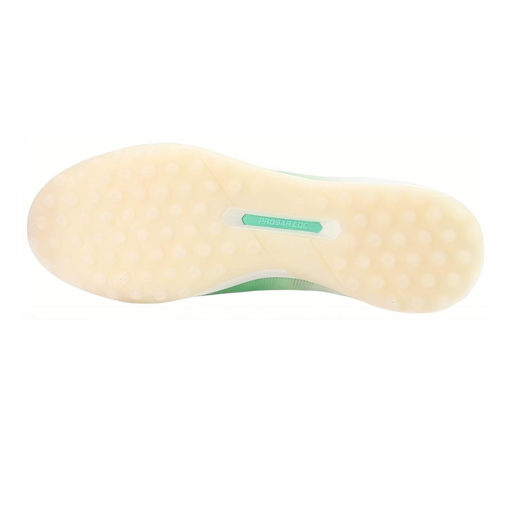 New LiNing TF Rubber Broken Studs Indoor Cushioning, Slip Resistant, And Abrasion Resistant Soccer Shoes Men's White Green ASTS019-2