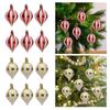 6Pcs Christmas Ball Ornaments Hanging Balls Christmas Tree Decorations Charm Pendants Glitter Decorative Baubles for Festival