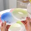 Gradual Color Flower Shaped Glass Plate Cake Dessert Dishes Salad Fruit Snack Tray Household Tableware Dinner Plate Tableware