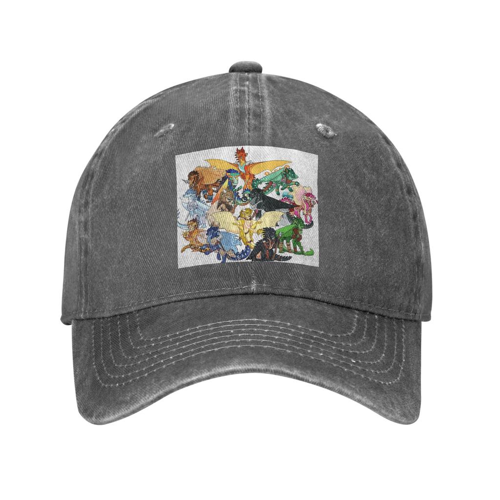 Wing Of Fire All Dragon Washed Denim Cap Casual Baseball Caps Adjustable Hat Summer Unisex Baseball Hats