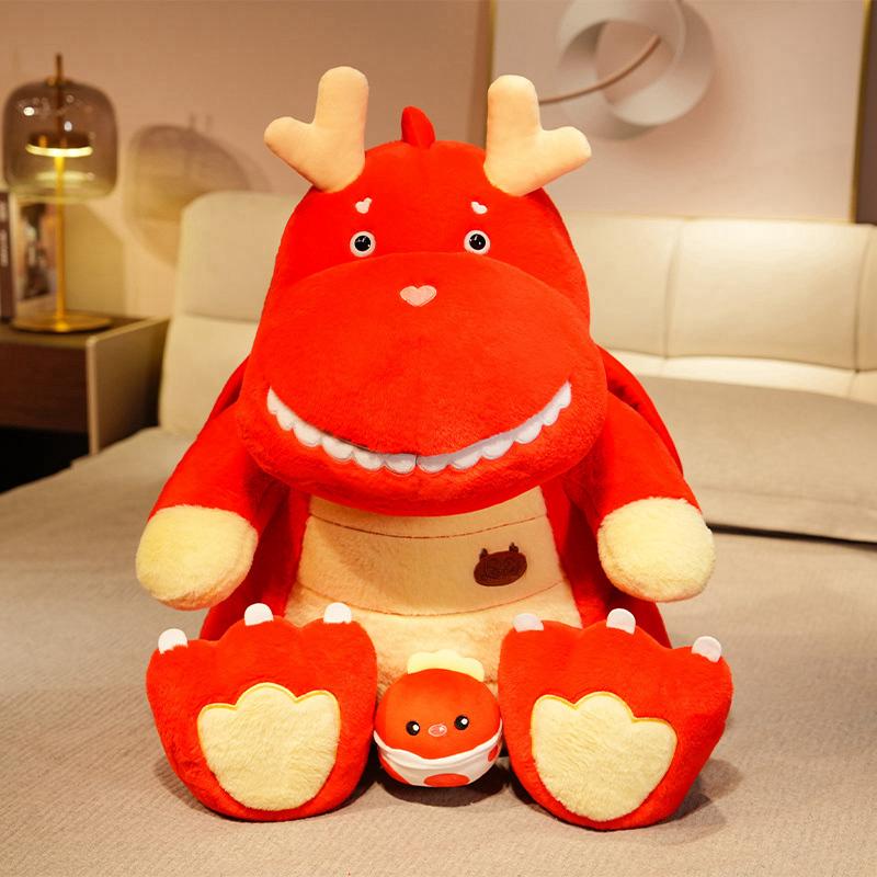 

35~55cm Red Pink Green Dinosaur Doll Plush Toy Stuffed Giant Cartoon Animal Plushie Peluche Birthday Gift Stylish Appearance Practical Daily Use 35cm красный