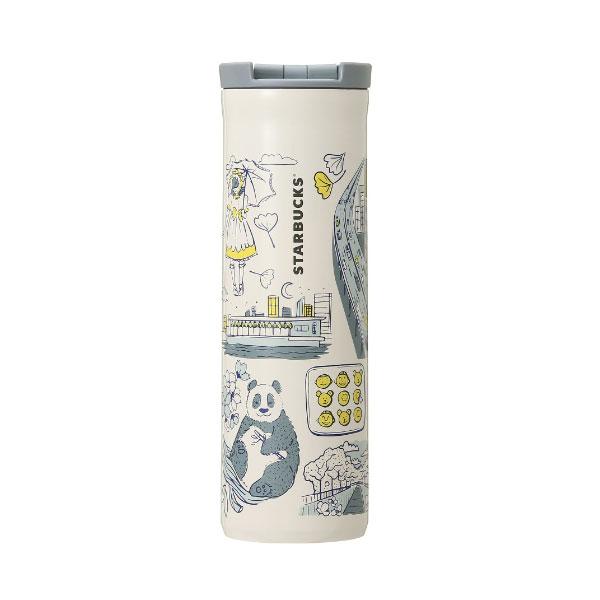 Starbucks paper bag box included tumbler coffee Japan limited Tokyo Been There Series stainless steel bottle 473ml regional Nakameguro local white
