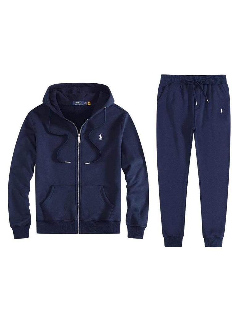 Set de Hupă cu Logo Cal Mic și Jachetă Polo cu Fermoar pentru Bărbați - Toamnă