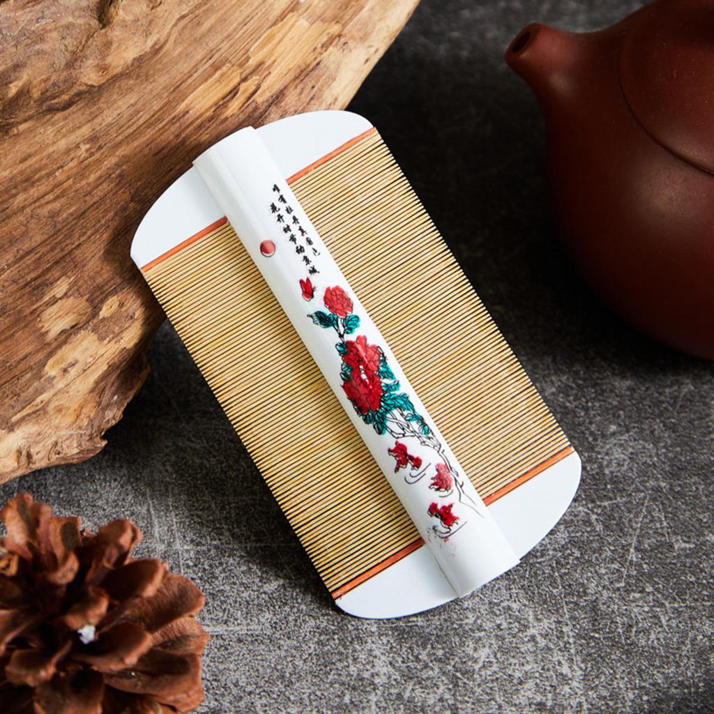 Bamboo Lice Comb Double-sided Super Dense Teeth Remove Dandruff Scalp Cleansing Scalp Massage Comb Flea Removal Hair Tools